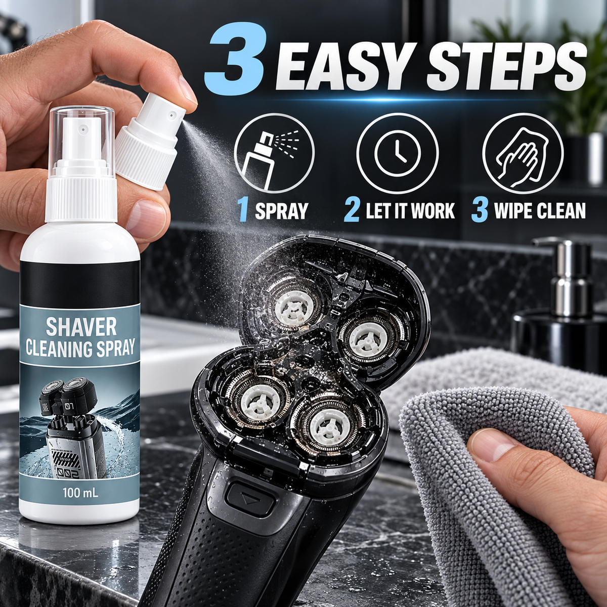 Shaver Blade Cleaner and Lubricant Spray