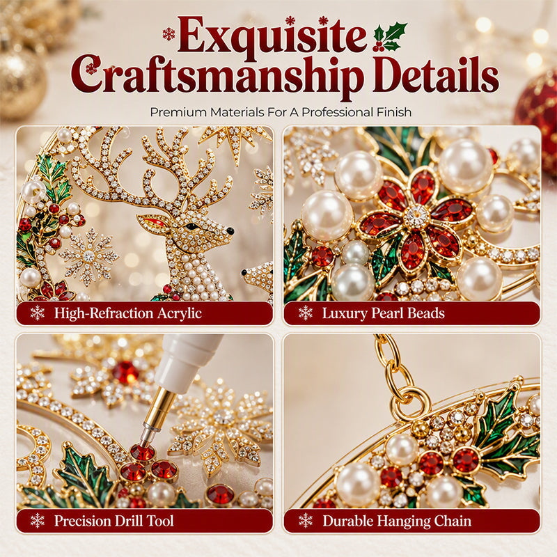 Christmas Ornaments DIY Pearl Art Kits for Adults