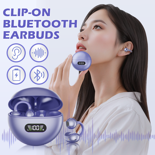 Listen Comfortably Instantly! Open-Ear Clip-On Bluetooth Earbuds