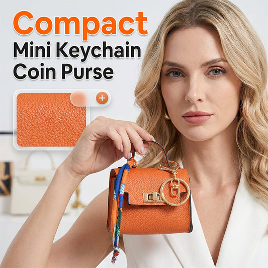 Organize Coins Instantly! No-Loose-Change Mini Keychain Purse