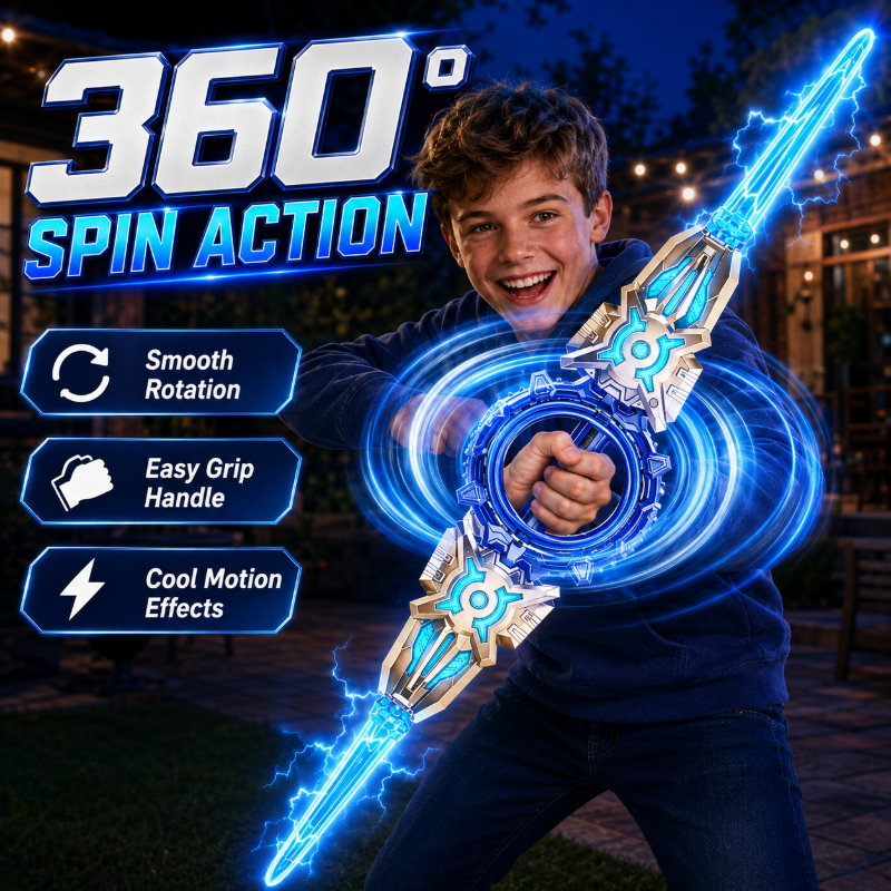 Glow & Battle Instantly! Rechargeable Double-Blade Light Up Sword