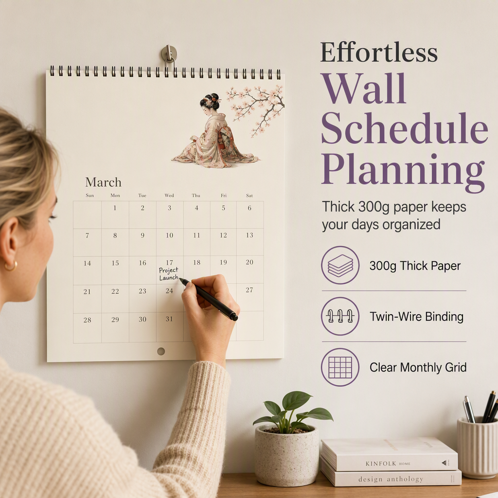 Plan 2027 Instantly! No-Bleed Flat-Hang Wall Calendar
