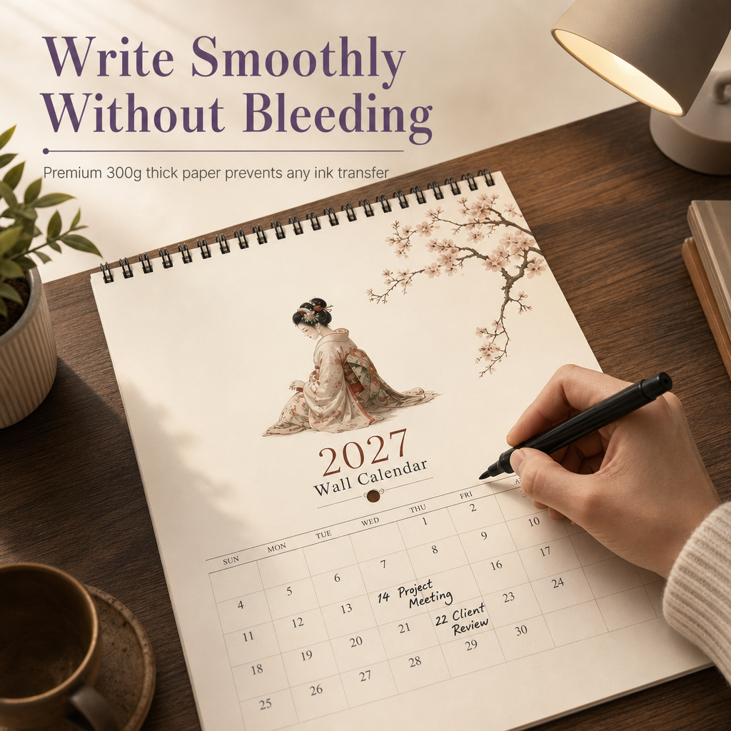 Plan 2027 Instantly! No-Bleed Flat-Hang Wall Calendar
