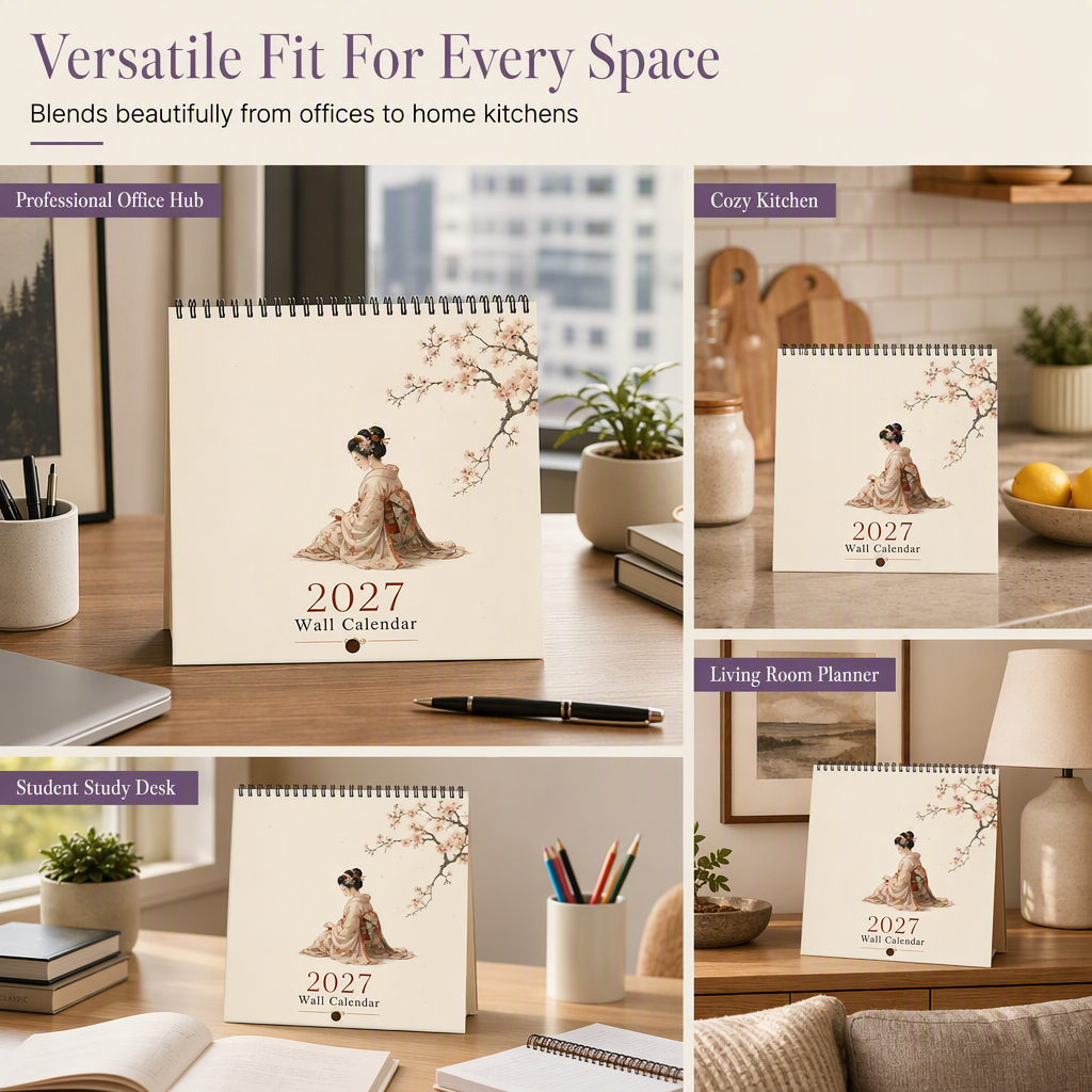 Plan 2027 Instantly! No-Bleed Flat-Hang Wall Calendar