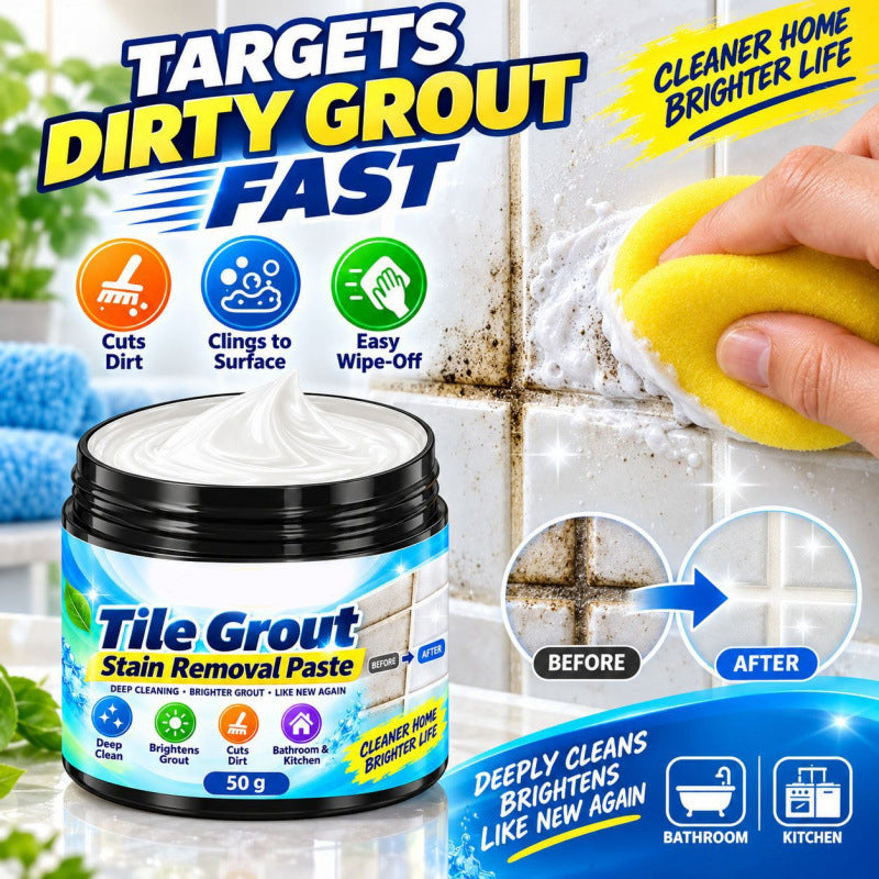 🧽 Tile Gap Stain Remover Paste – Easily Remove Dirt from Grout Lines & Tile Gaps