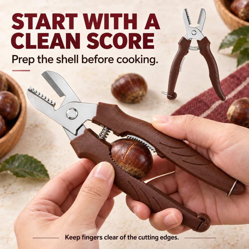 Multifunctional Chestnut Cutter & Peeler Tool