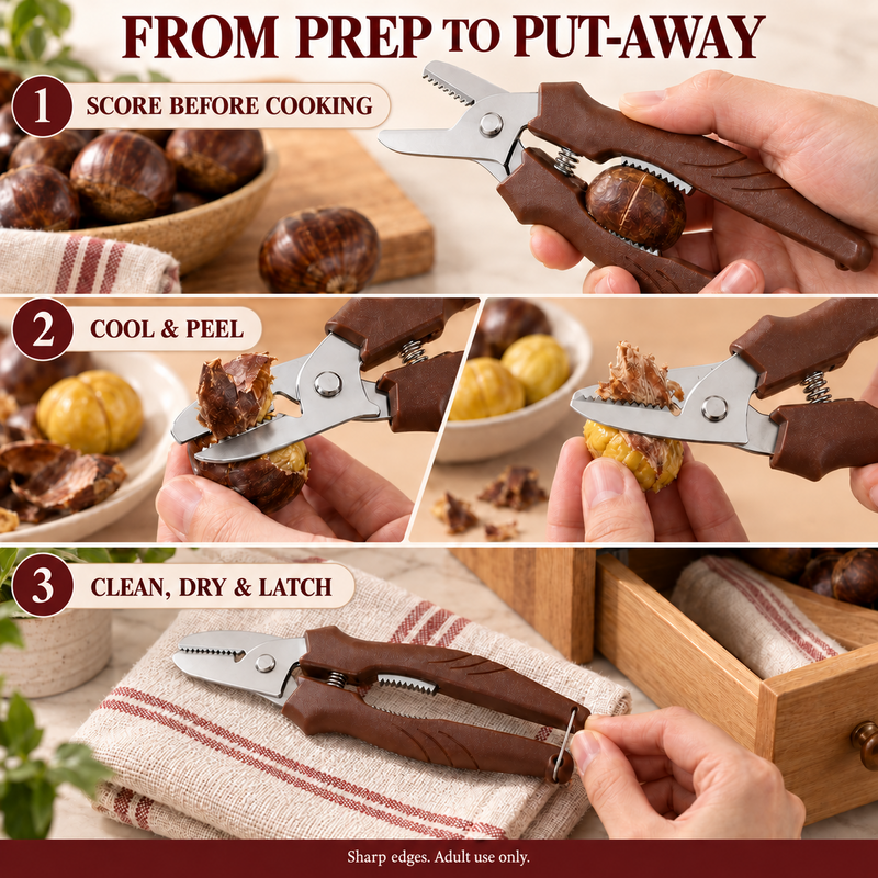 Multifunctional Chestnut Cutter & Peeler Tool