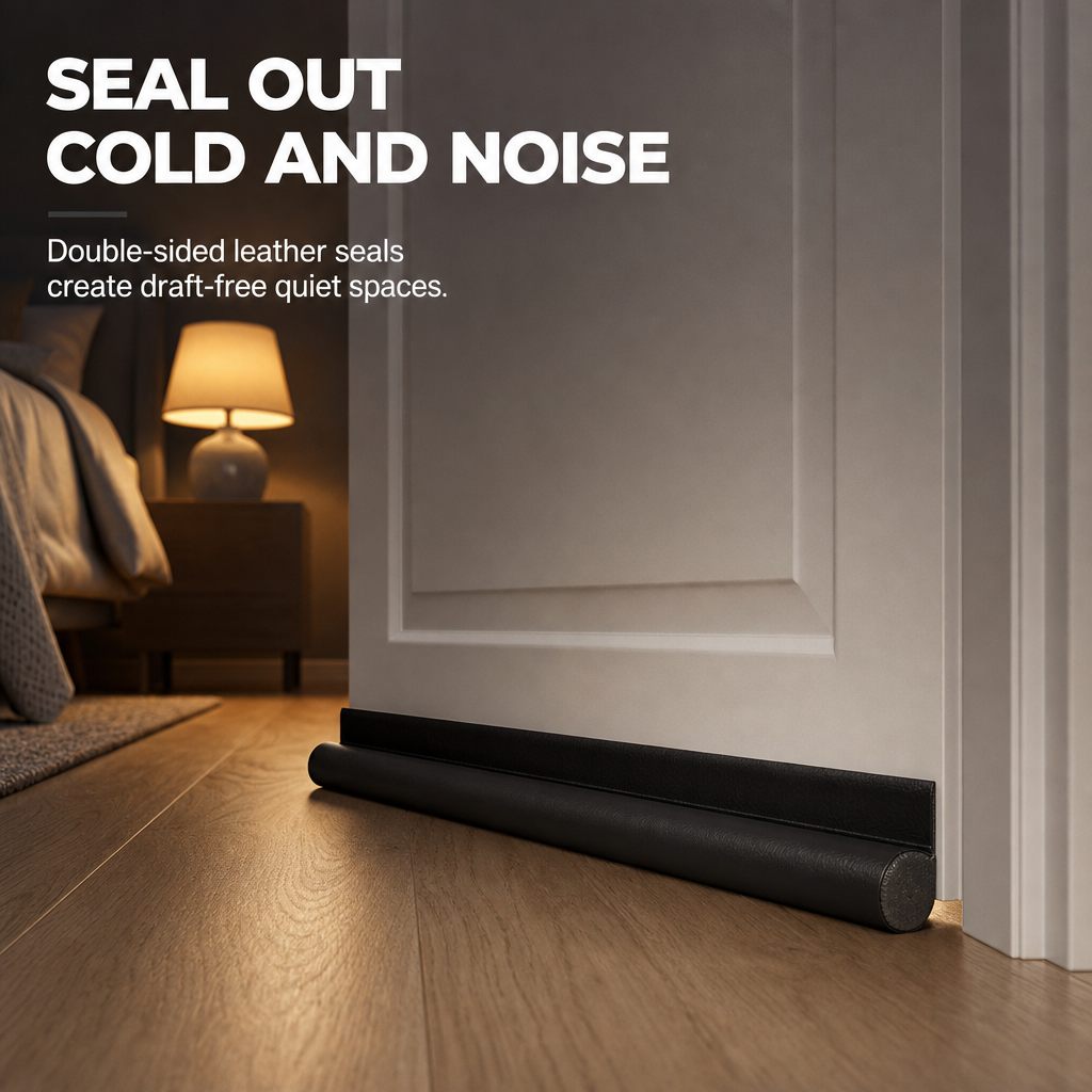 Block Cold Drafts Instantly! No-Gap Leather Door Seal