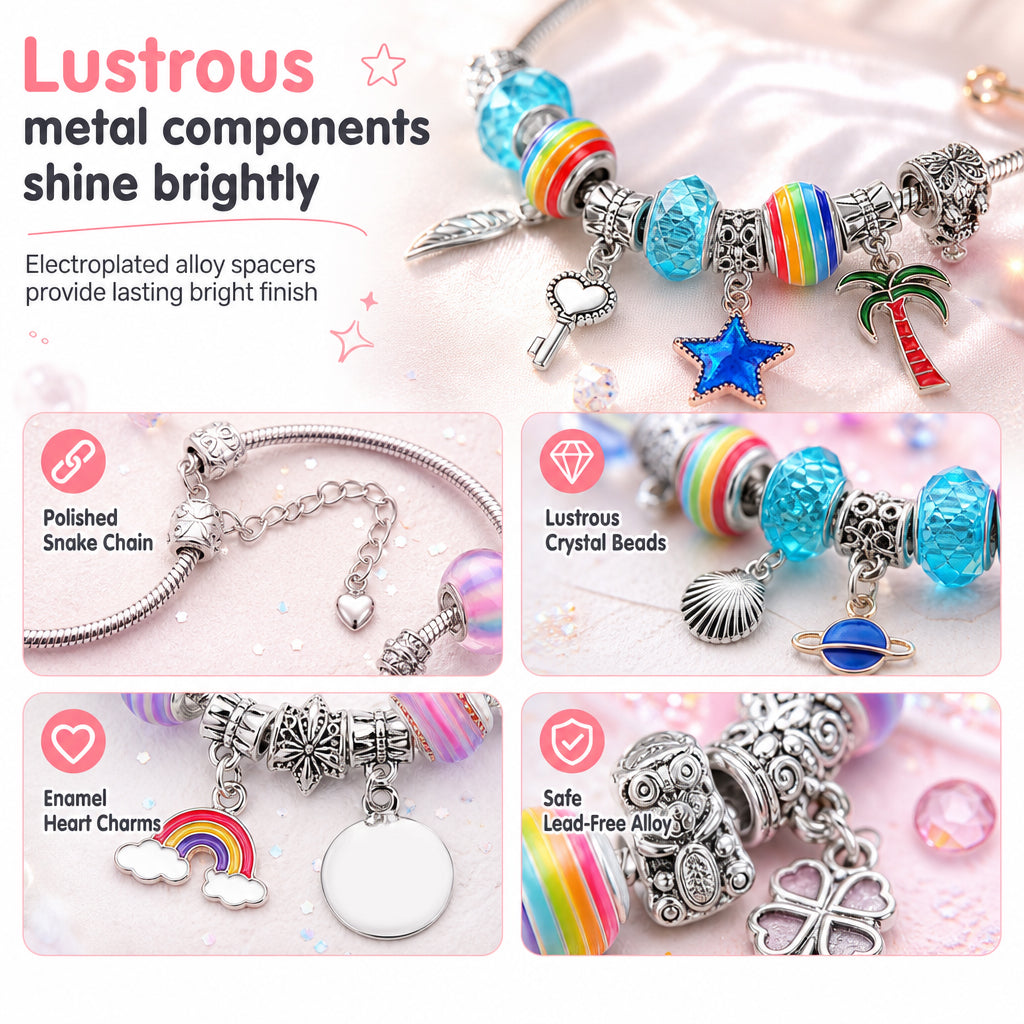 Craft Any Bracelet Instantly! No-Screen DIY Charm Kit