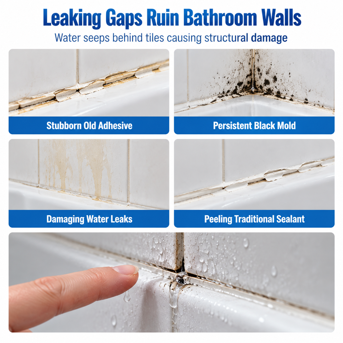 Bathroom Glue Remover and Waterproof Sealant Set