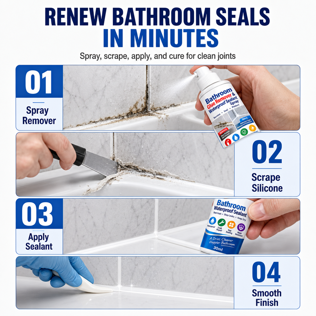 Bathroom Glue Remover and Waterproof Sealant Set