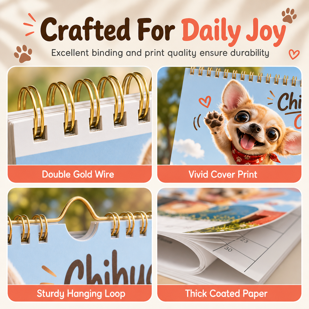 Chihuahua 12 Month Wall Calendar
