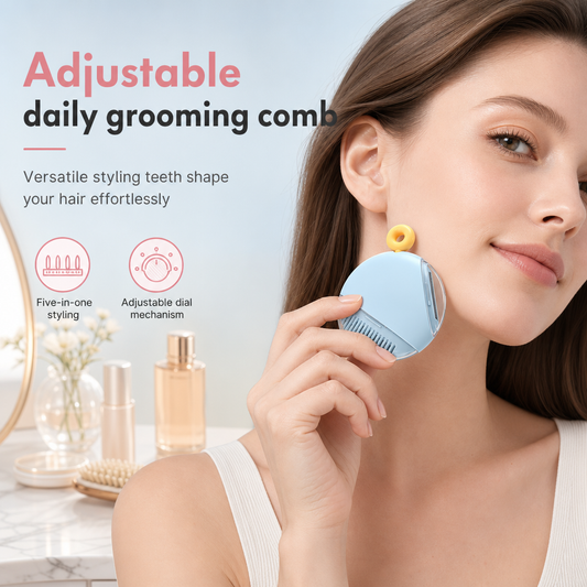 Thin & Shape Instantly! No-Snag Portable 5-in-1 Hair Comb