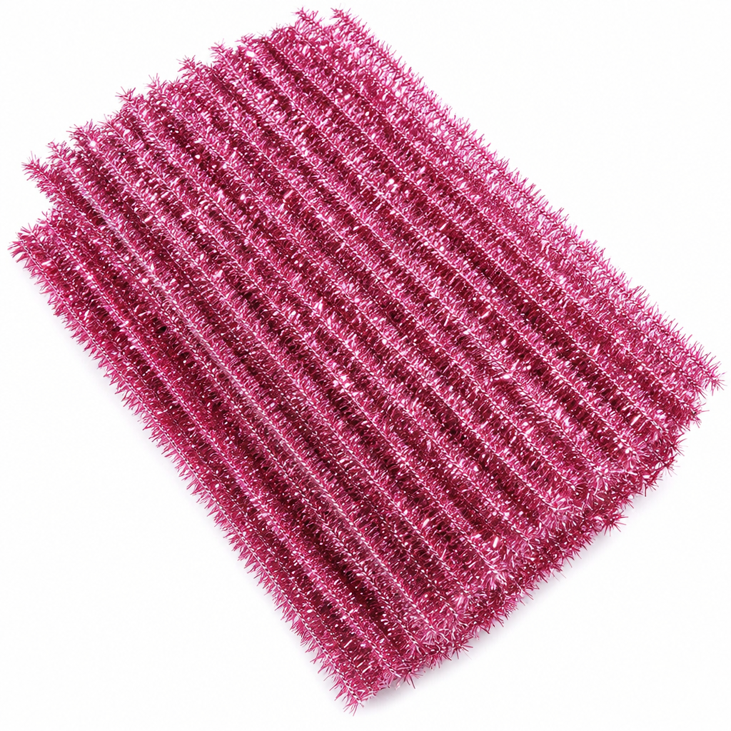 100-Piece Glitter Chenille Stems for DIY Crafts
