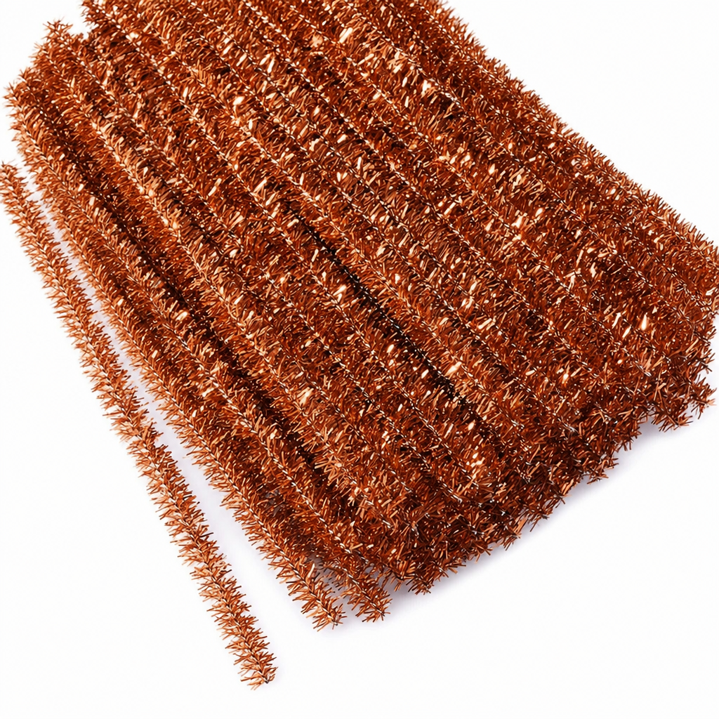 100-Piece Glitter Chenille Stems for DIY Crafts