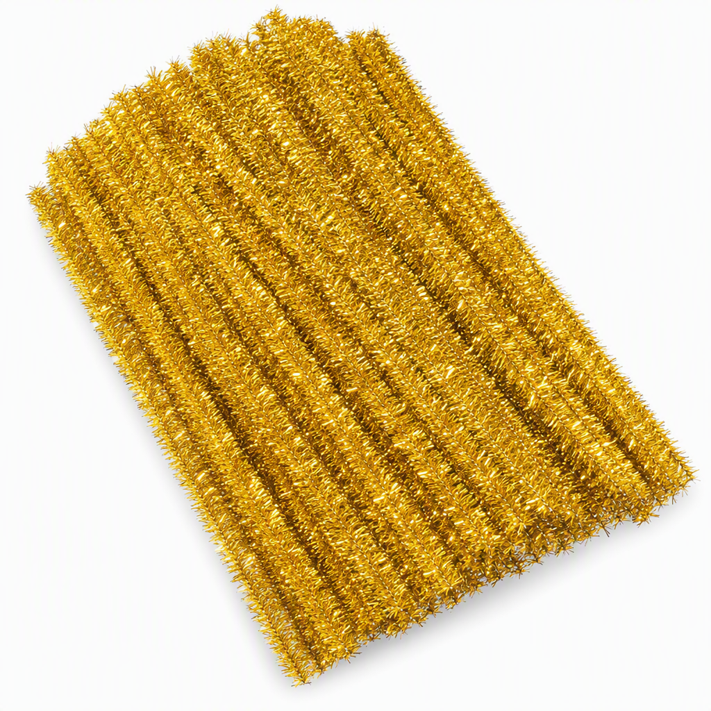 100-Piece Glitter Chenille Stems for DIY Crafts