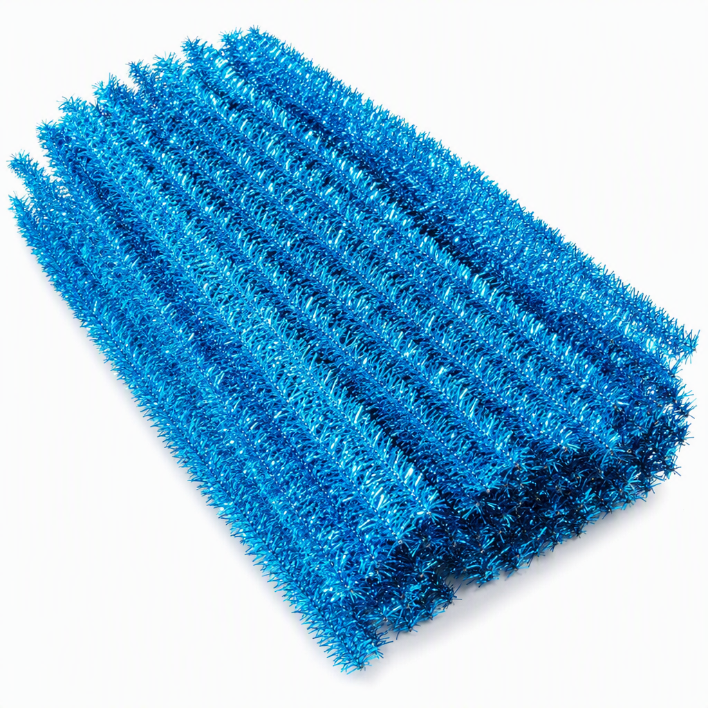 100-Piece Glitter Chenille Stems for DIY Crafts
