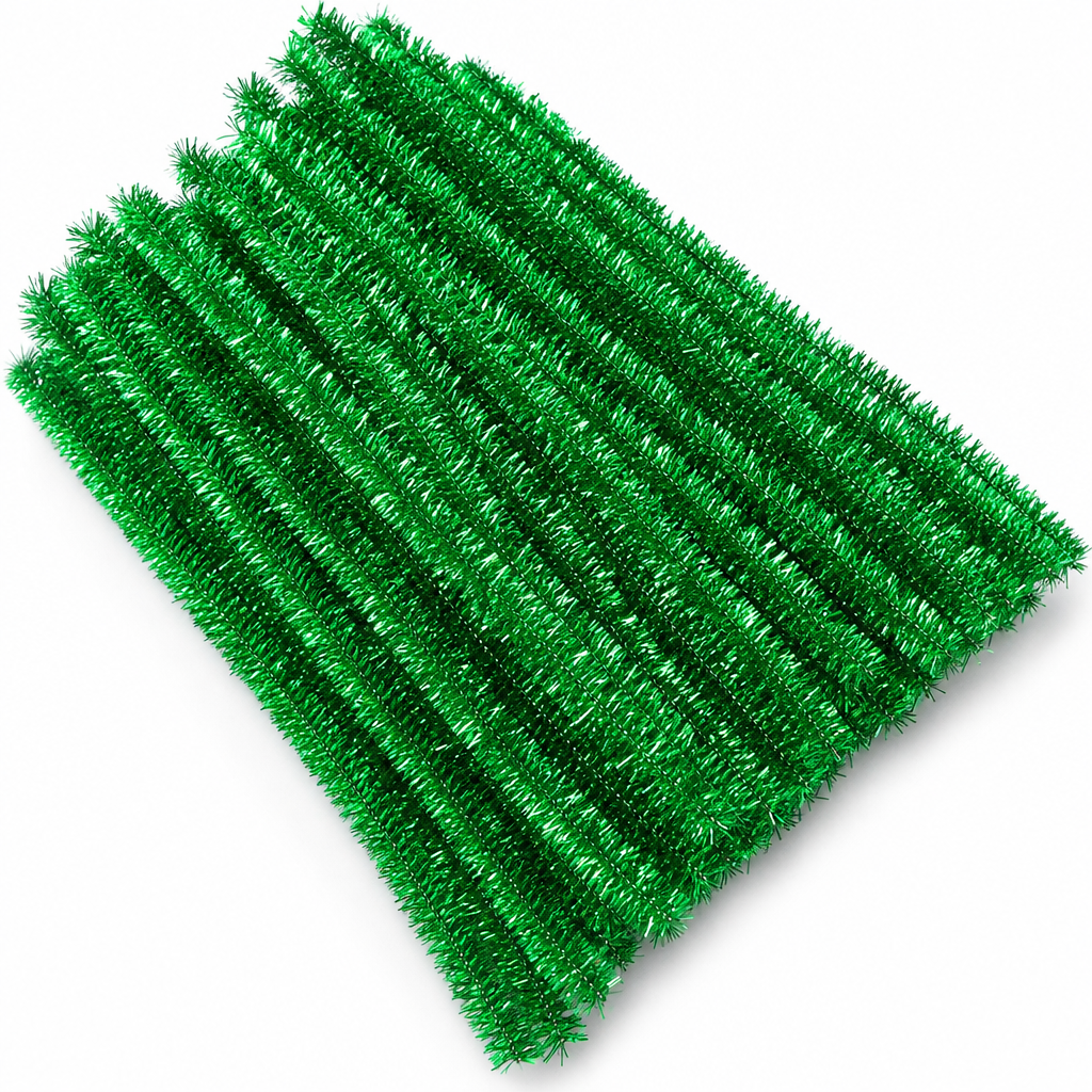 100-Piece Glitter Chenille Stems for DIY Crafts