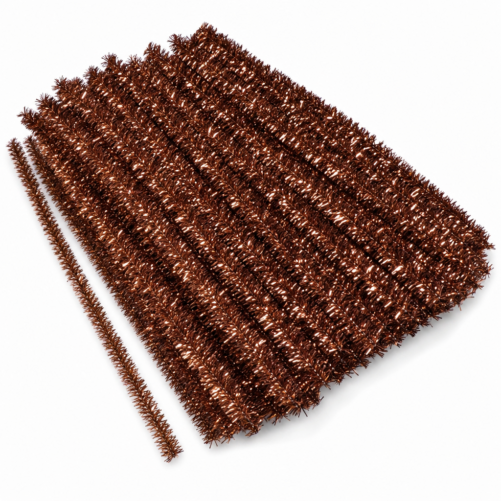 100-Piece Glitter Chenille Stems for DIY Crafts