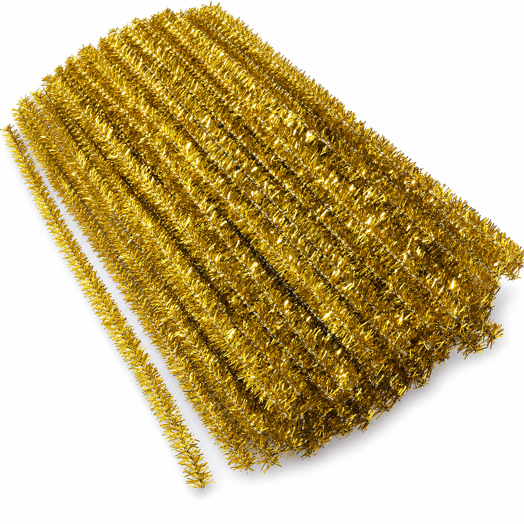 100-Piece Glitter Chenille Stems for DIY Crafts
