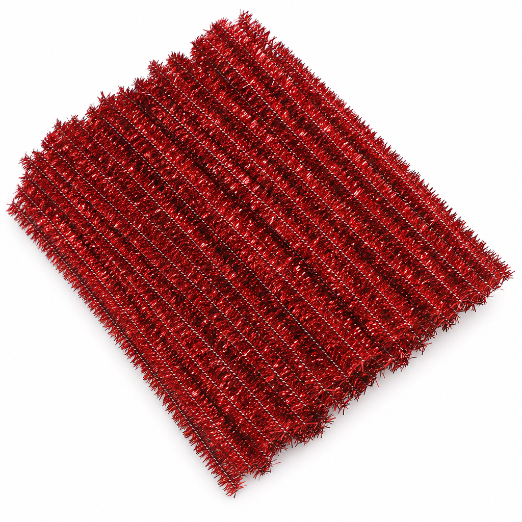100-Piece Glitter Chenille Stems for DIY Crafts