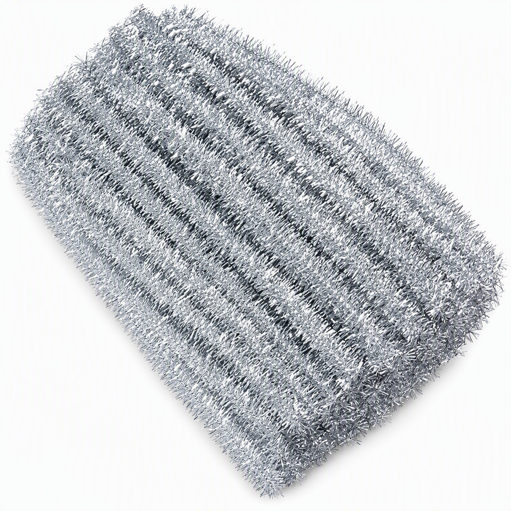 100-Piece Glitter Chenille Stems for DIY Crafts