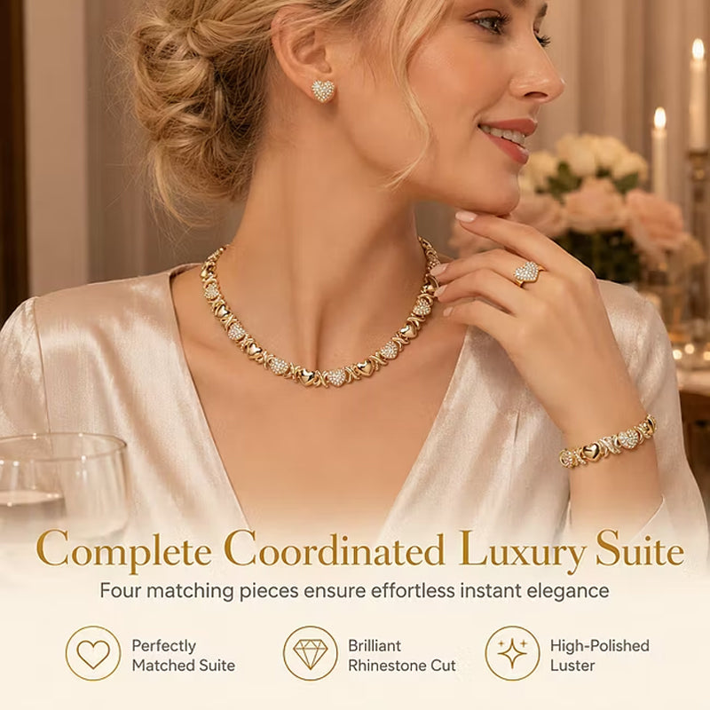Style Any Look Instantly! No-Mix 4-Piece Heart Jewelry Set