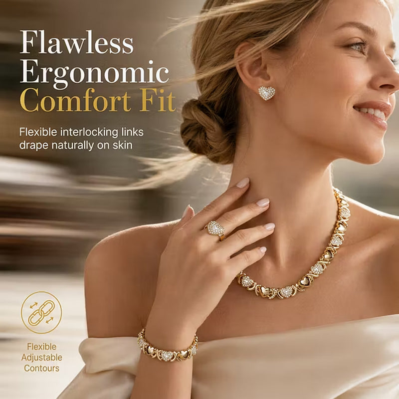Style Any Look Instantly! No-Mix 4-Piece Heart Jewelry Set