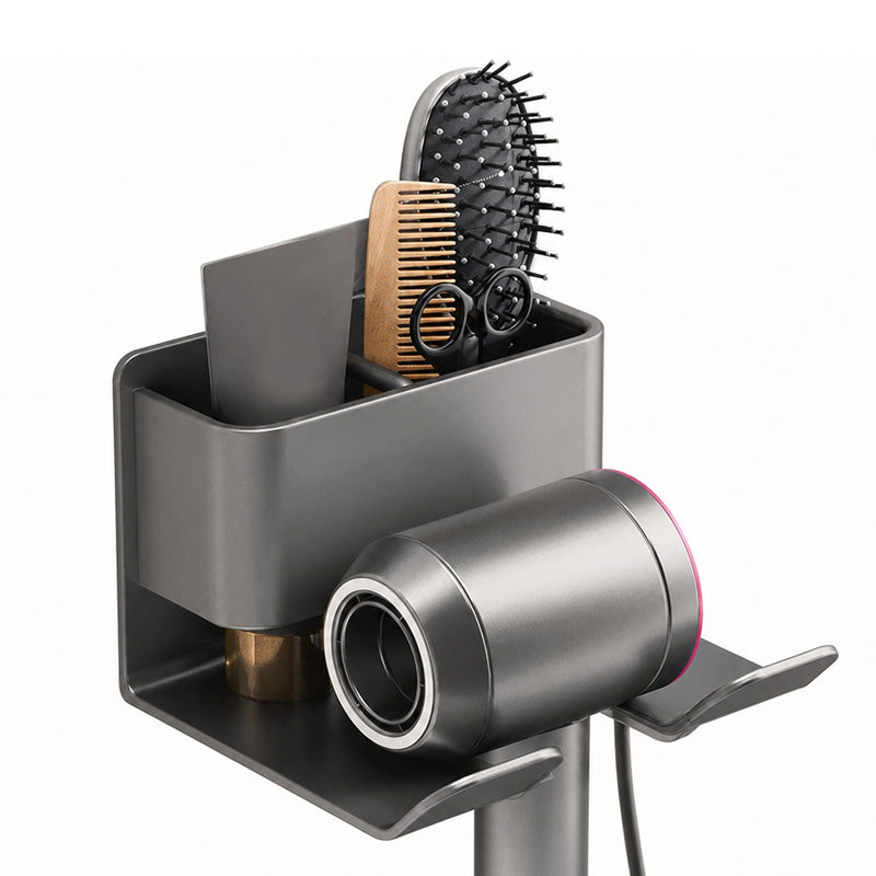 Store Hair Tools Instantly! No-Drill Drainable Bathroom Holder