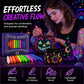 Glow Under Blacklight Instantly! No-Smudge UV Tattoo Pens