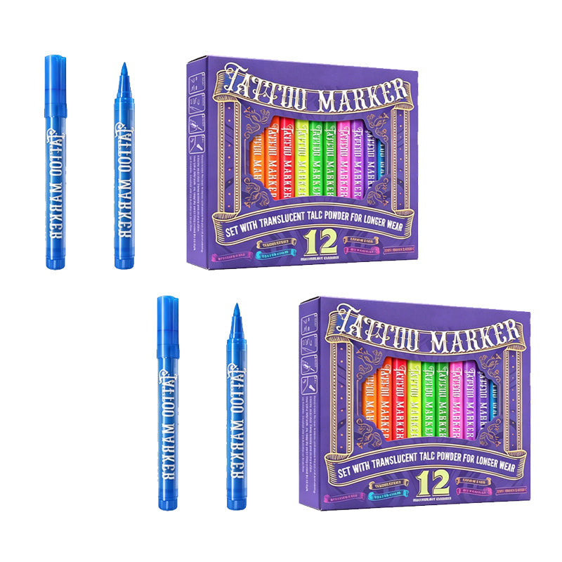 Glow Under Blacklight Instantly! No-Smudge UV Tattoo Pens
