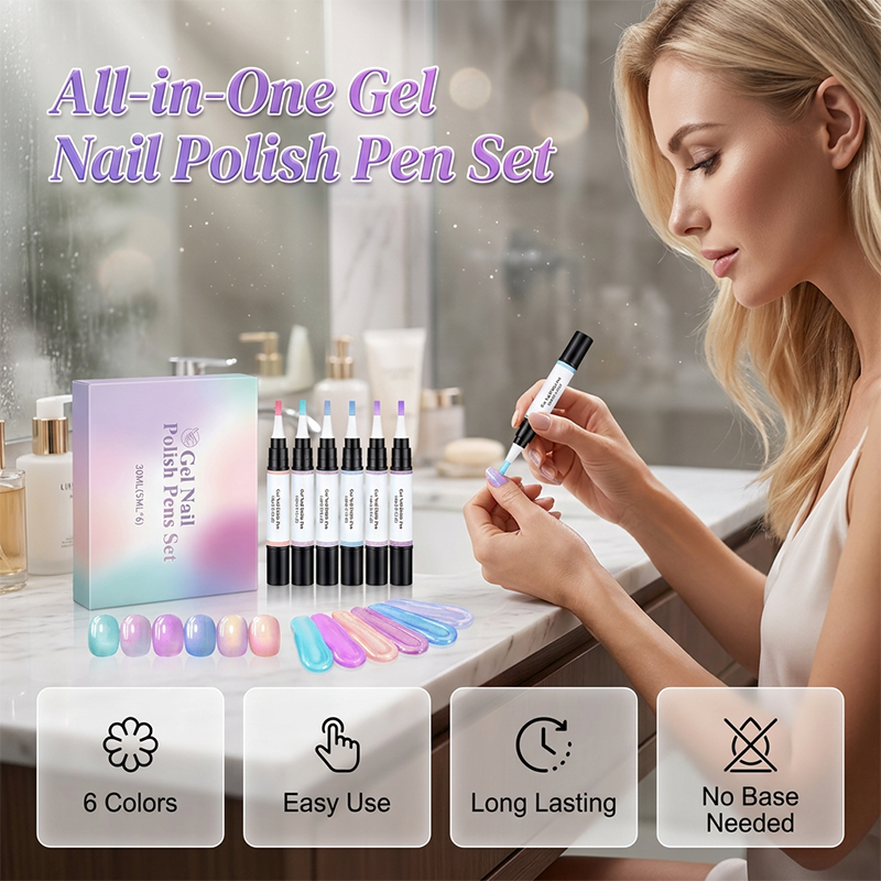 Get Salon Nails Instantly! No-Mess Twist-Pen Gel Polish Set