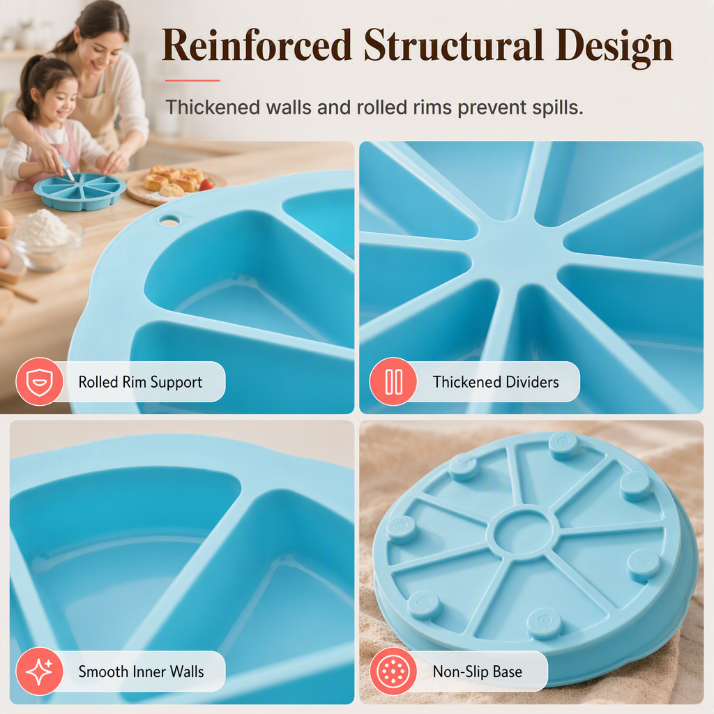 8 Cavity Triangle Silicone Cake Mold