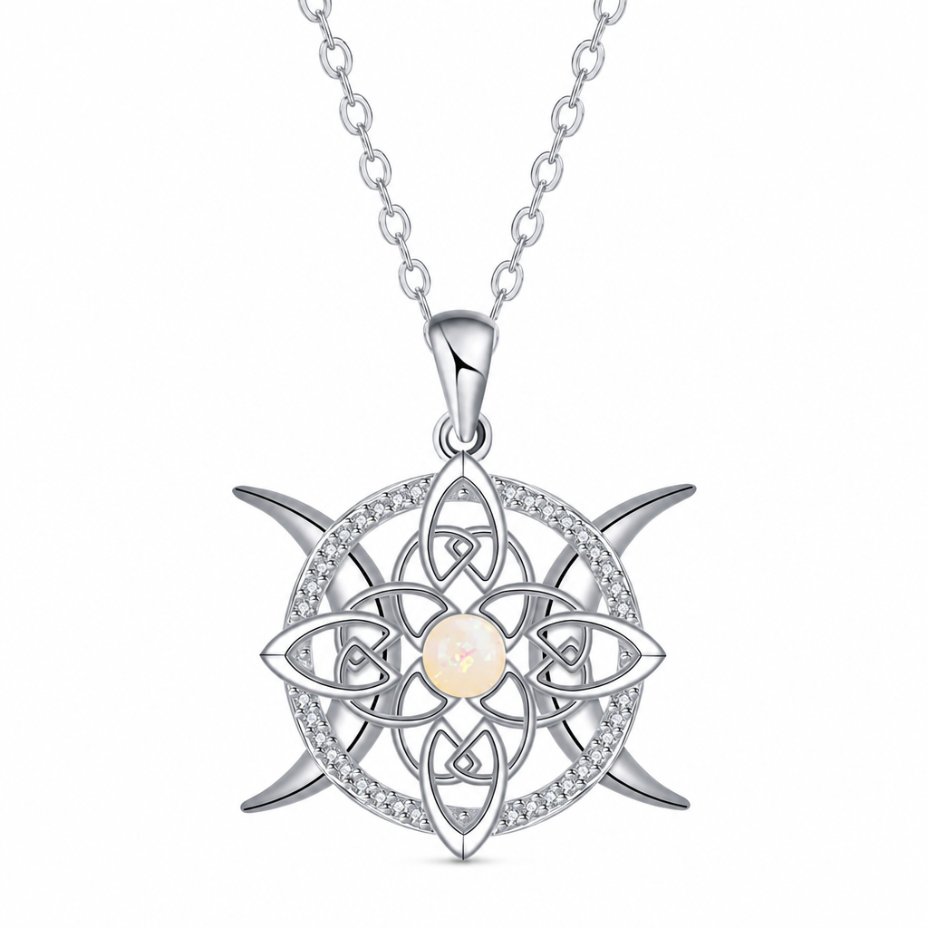 Shine With Sea Opal Instantly! No-Tarnish Celtic Turtle Necklace