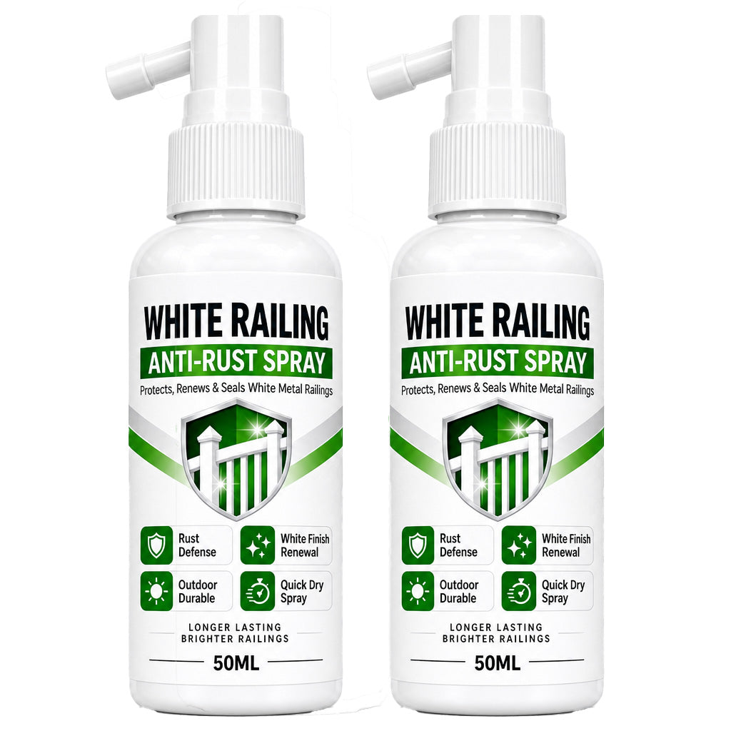Renew White Railings Instantly! No-Rust Spray-On Coating