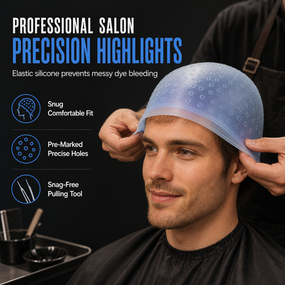 Get Salon Highlights Instantly! Bleed-Free Silicone Hair Dye Cap