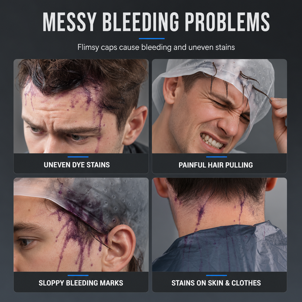 Get Salon Highlights Instantly! Bleed-Free Silicone Hair Dye Cap