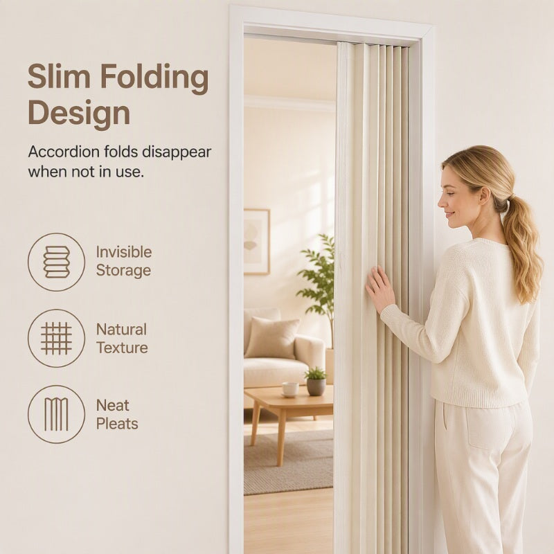 Add Privacy Instantly! No-Drill Adhesive Sliding Curtain