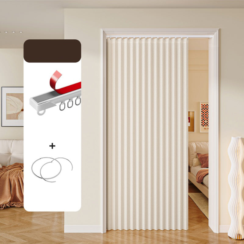 Add Privacy Instantly! No-Drill Adhesive Sliding Curtain