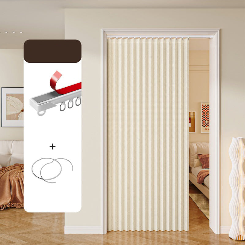 Add Privacy Instantly! No-Drill Adhesive Sliding Curtain
