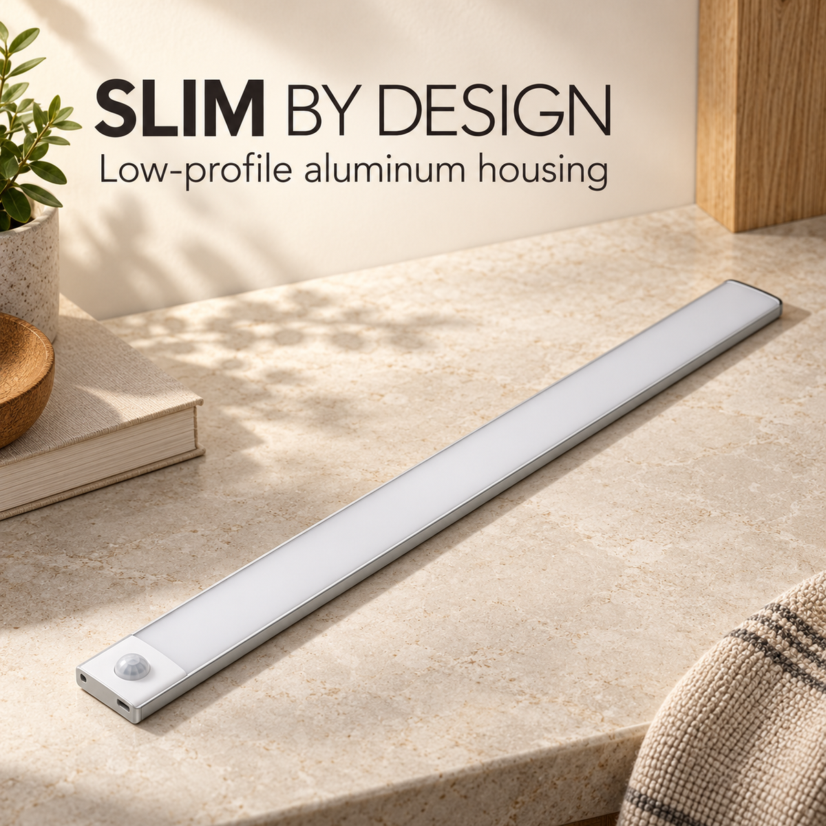 Auto-Light Any Cabinet! No-Wire Motion Sensor LED Bar