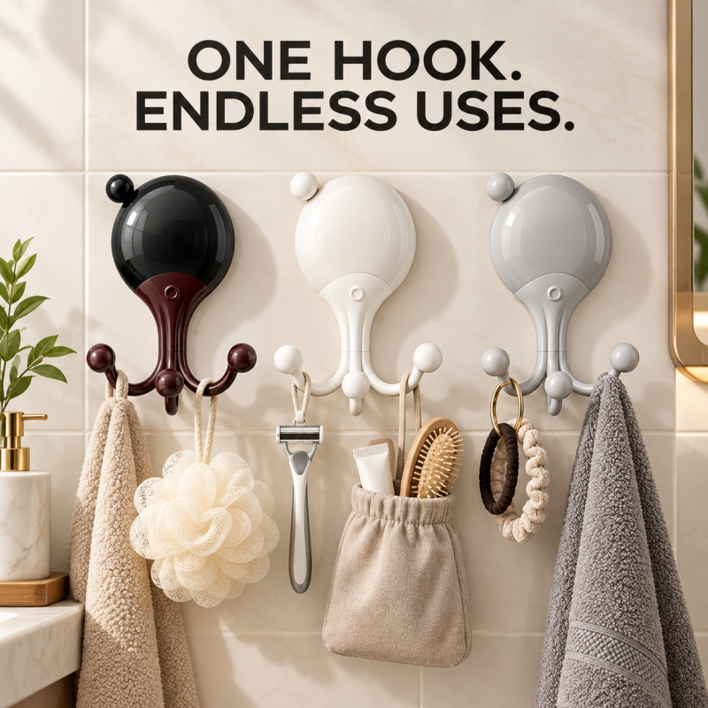 No-Drill Cute Octopus Wall Hook