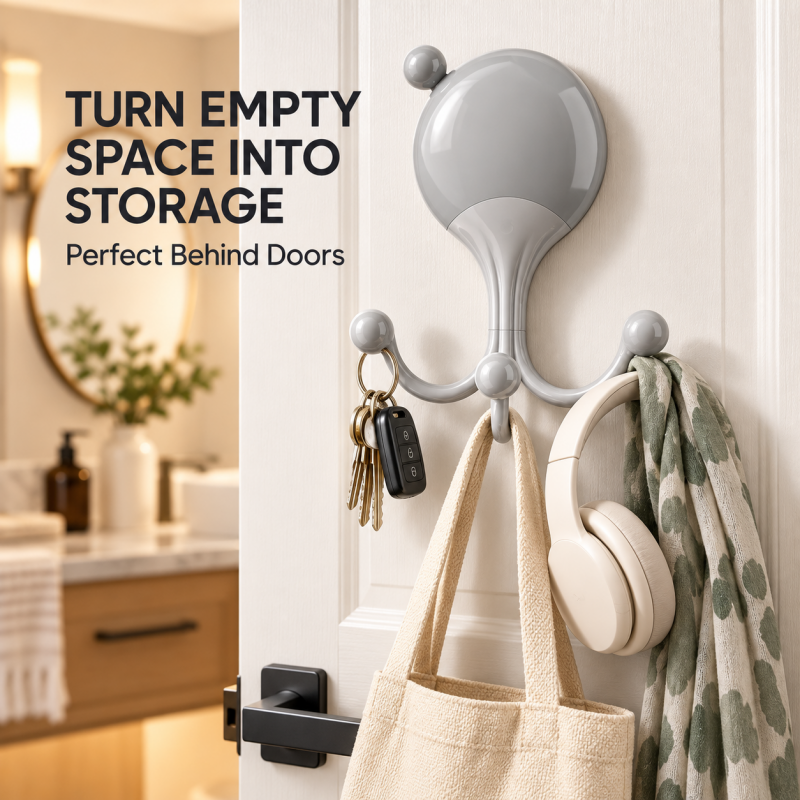 No-Drill Cute Octopus Wall Hook