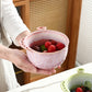 Ceramic Fruit Washer Bowl with Whirlpool Flow