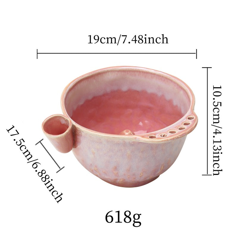 Ceramic Fruit Washer Bowl with Whirlpool Flow