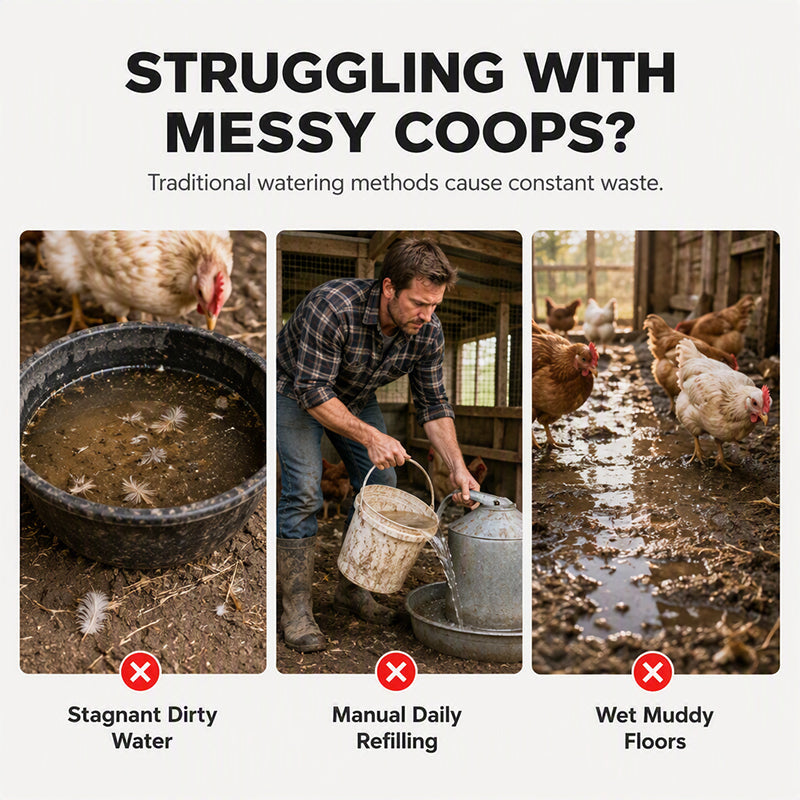 Keep Poultry Hydrated Instantly! Automatic Gravity Waterer Cups