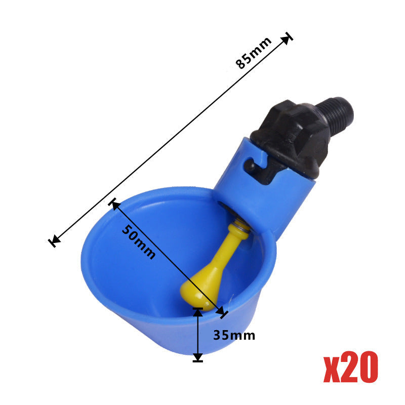 Keep Poultry Hydrated Instantly! Automatic Gravity Waterer Cups