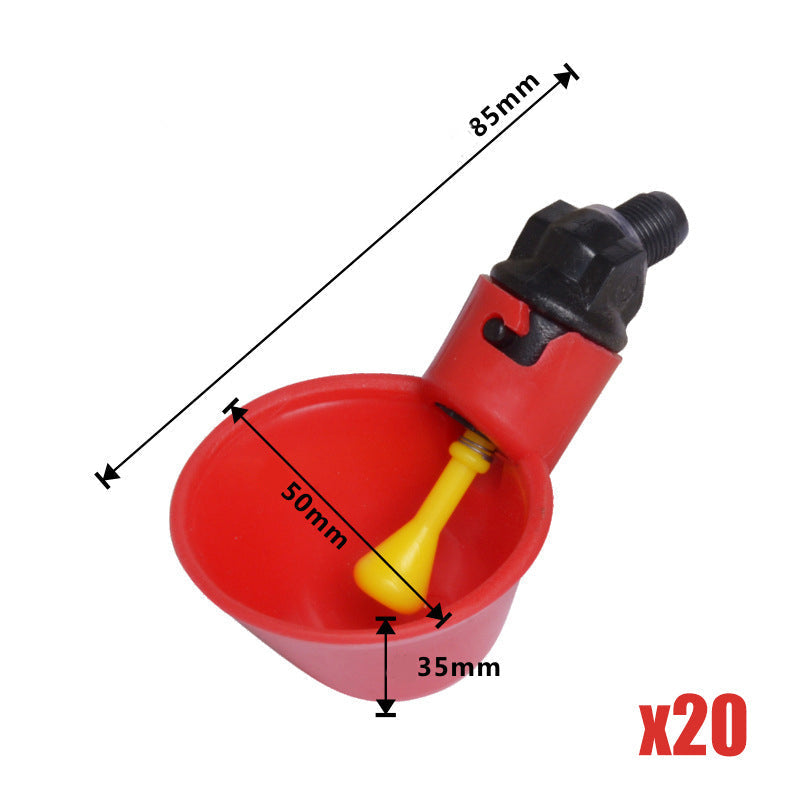 Keep Poultry Hydrated Instantly! Automatic Gravity Waterer Cups