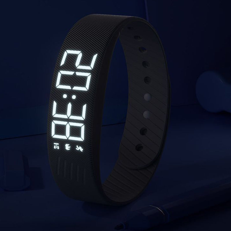 Wake Silently Instantly! USB Rechargeable Vibrating Alarm Sports Watch