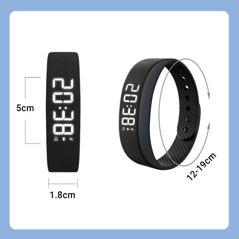 Wake Silently Instantly! USB Rechargeable Vibrating Alarm Sports Watch